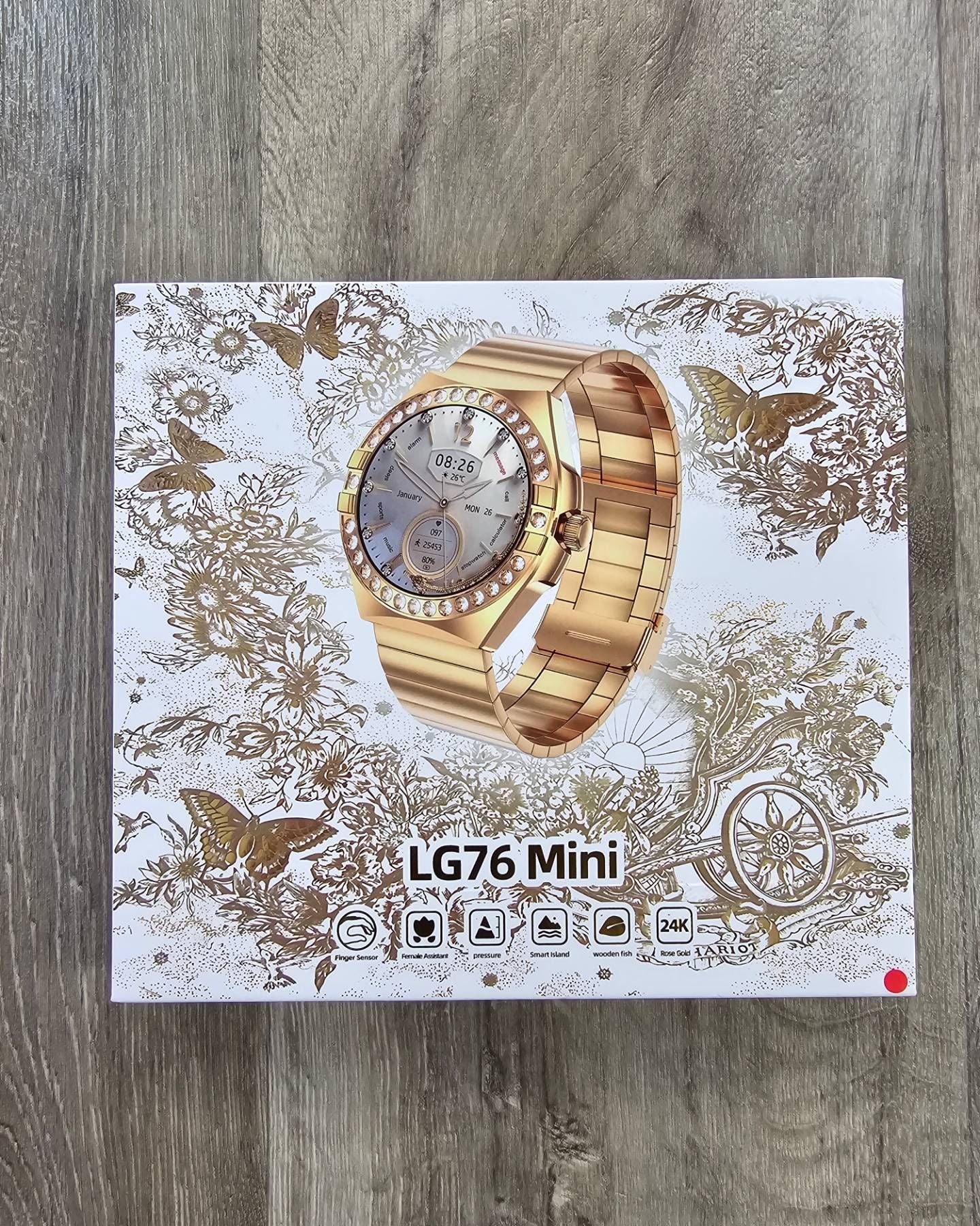 SMARTWATCH LG76 Mini REDONDO PARA DAMA + Otra Correa de Obsequio