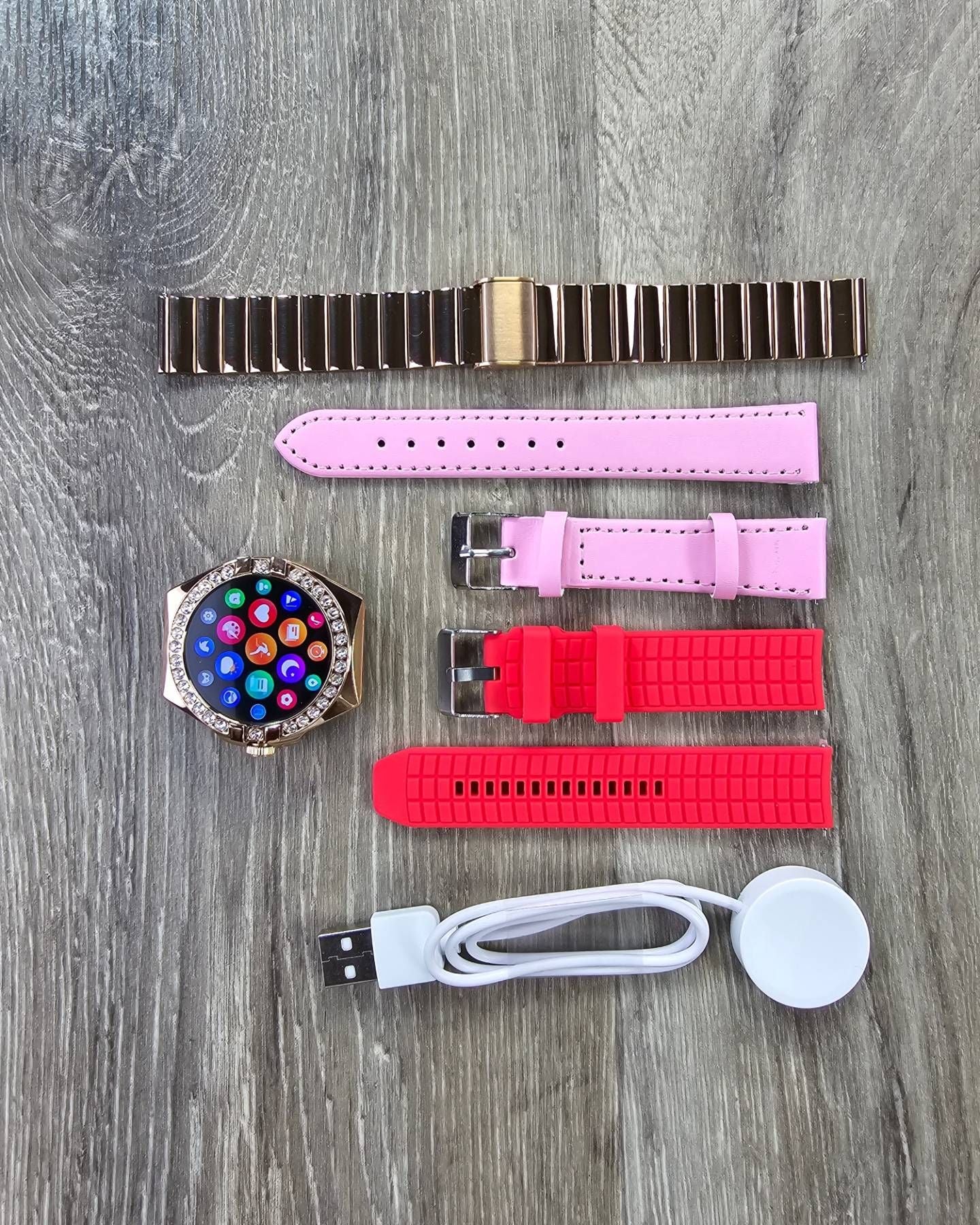 SMARTWATCH LG76 Mini REDONDO PARA DAMA + Otra Correa de Obsequio