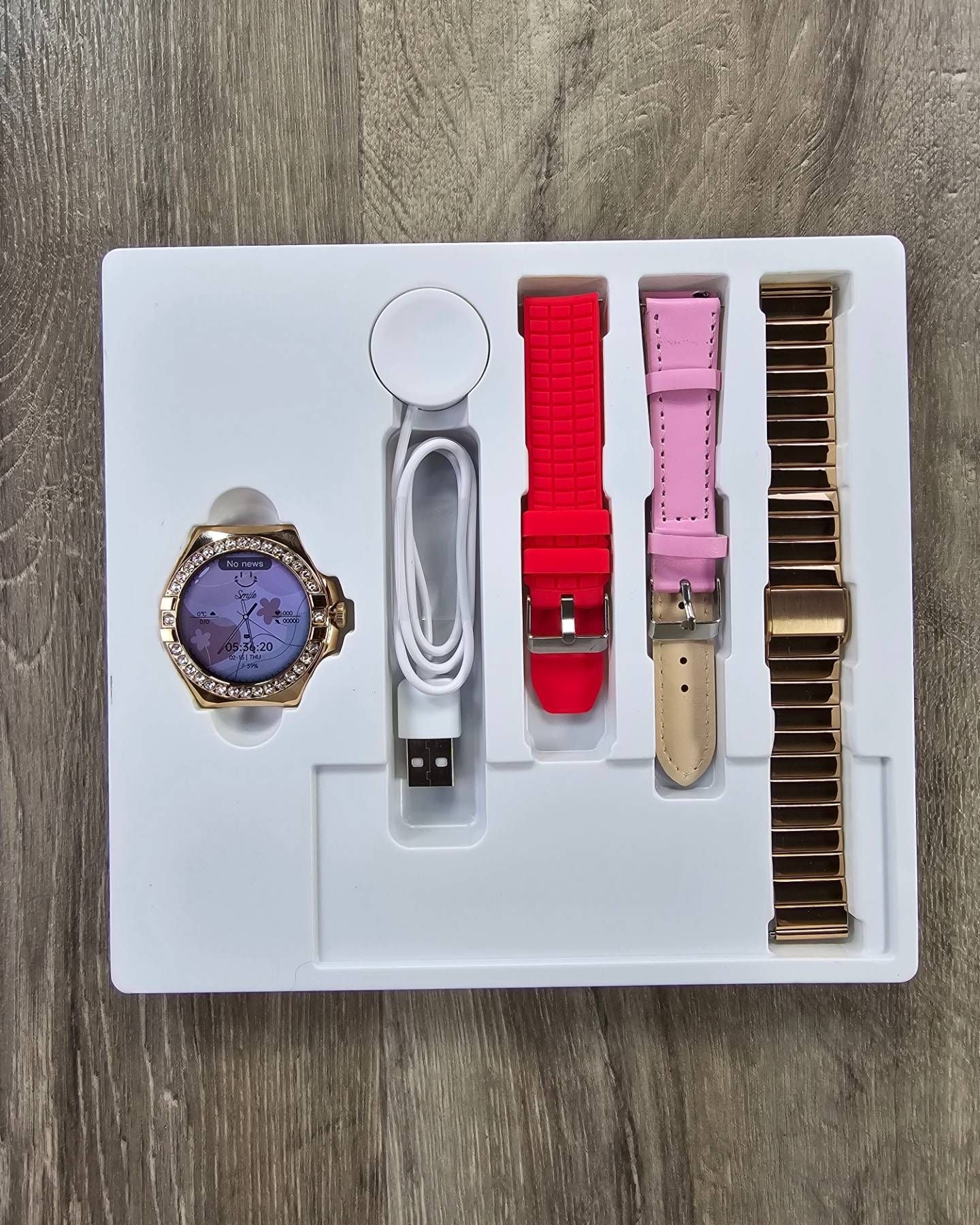 SMARTWATCH LG76 Mini REDONDO PARA DAMA + Otra Correa de Obsequio