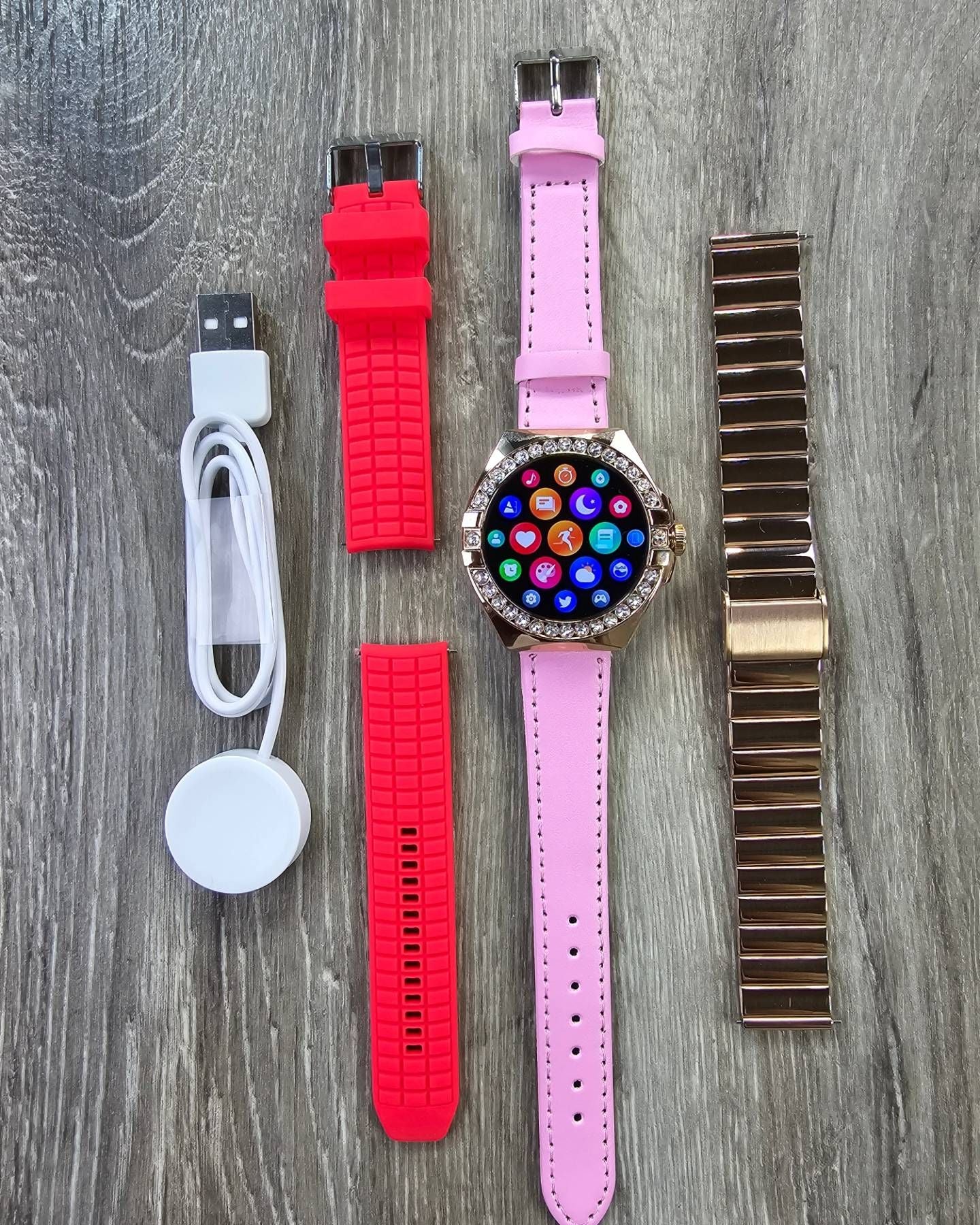 SMARTWATCH LG76 Mini REDONDO PARA DAMA + Otra Correa de Obsequio