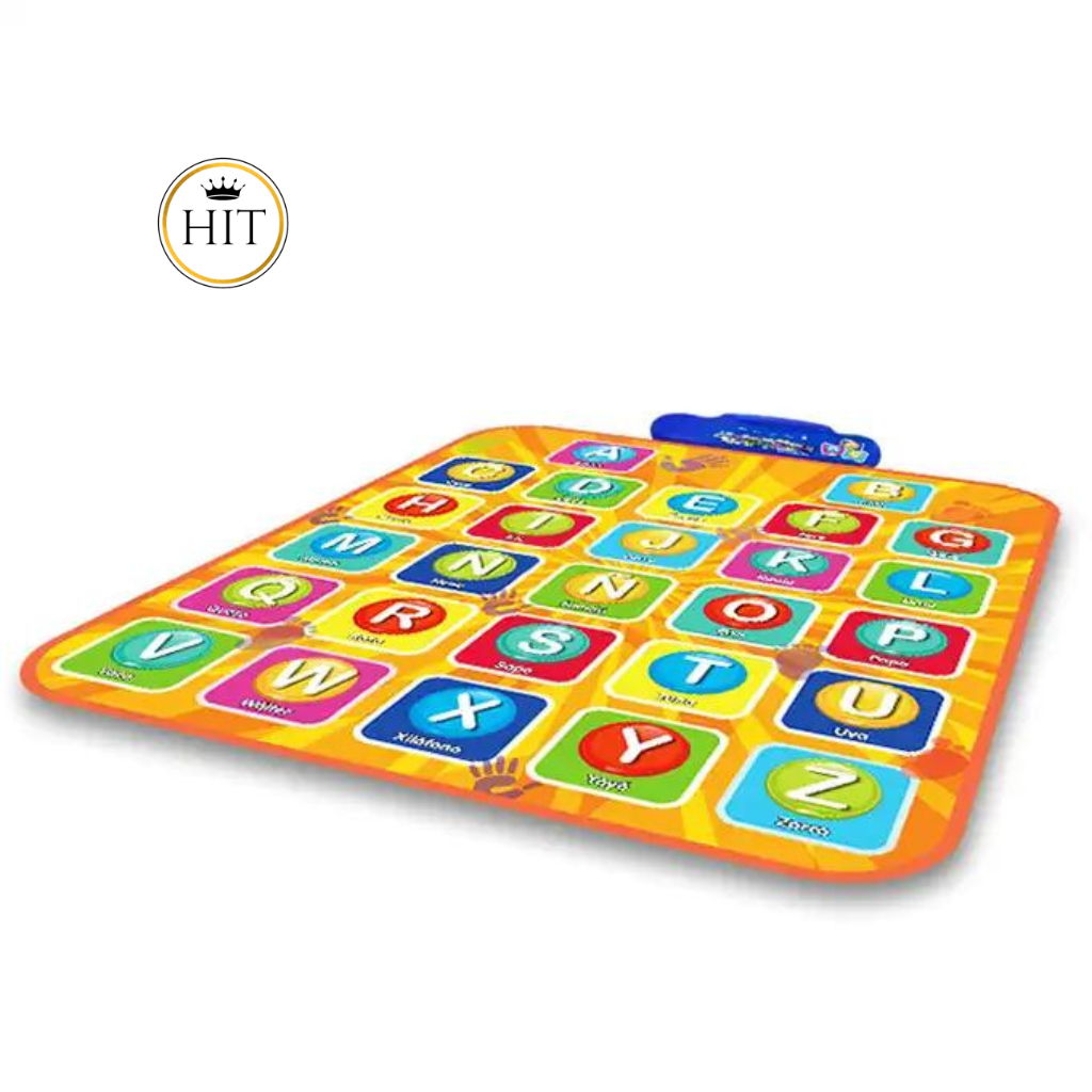 Poowe Alfombra de juego con diseño del abecedario infantil con