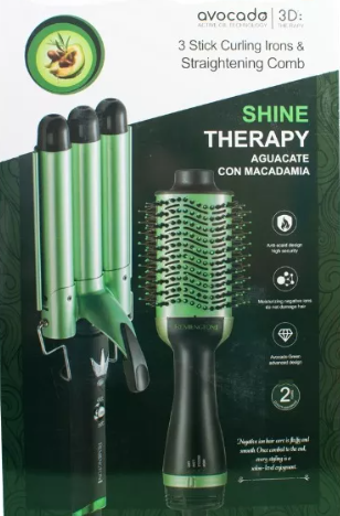 Combo Pinsa Tres Tubos y cepillo secador Remington 1.1