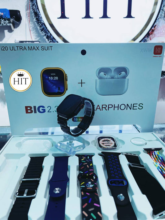 SMARTWATCH i20 ULTRA 7 EN 1 + Audifonos Bluetooth