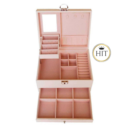 Joyero Organizador Estuche Tipo Baúl Para Joyería - colombiahit