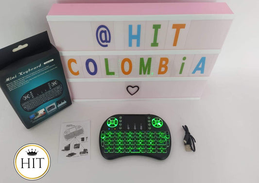 MINI TECLADO INALAMBRICO CON LUZ LED - colombiahit