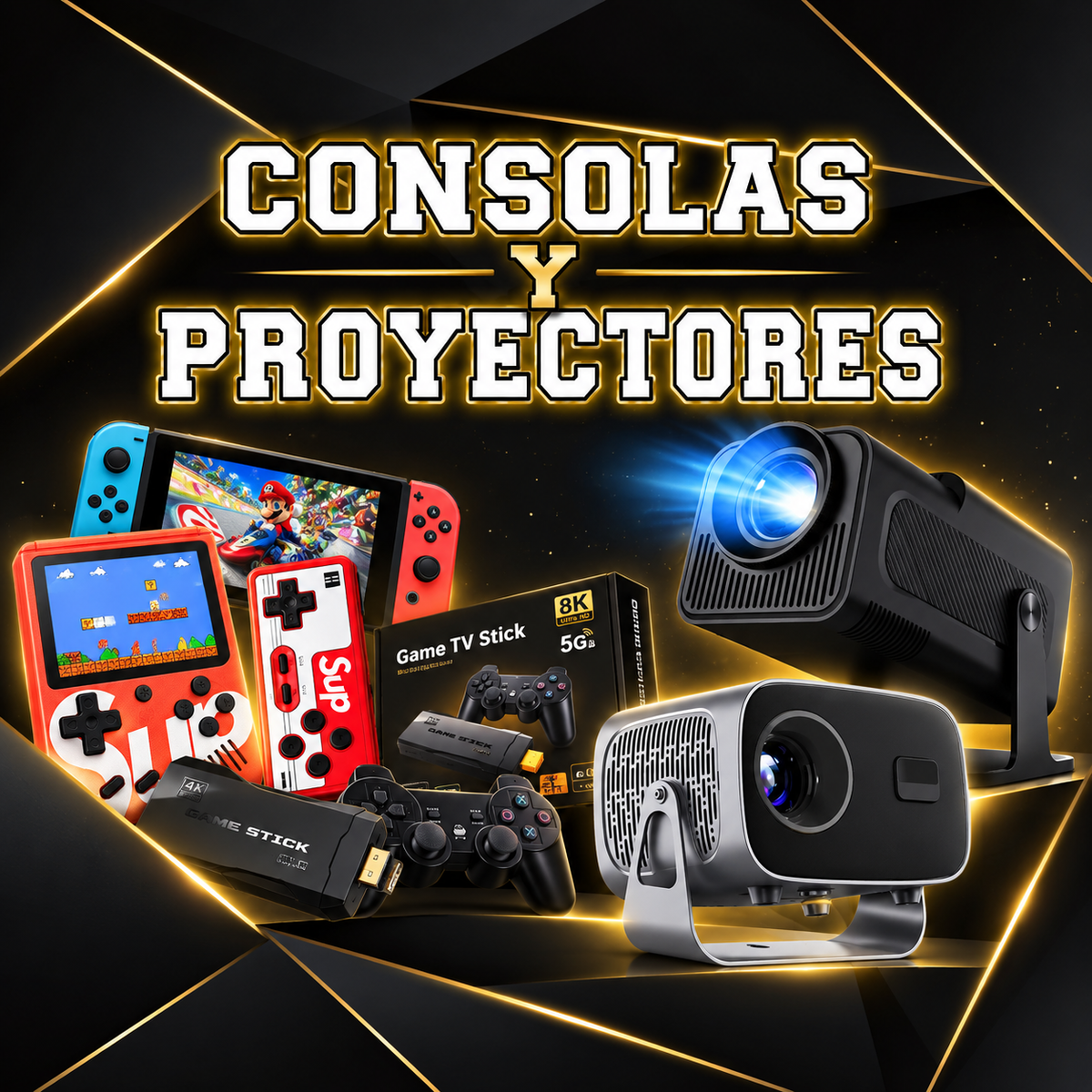 Proyectores y Consolas Retro