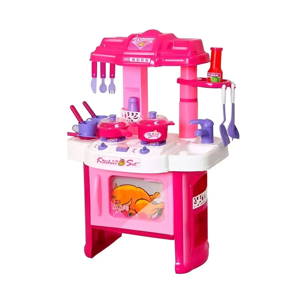 juego de cocina de juguete con luces y sonidos