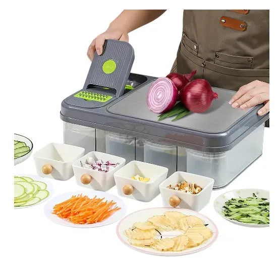 Picador y rebanador de verduras multifuncional