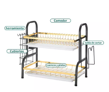 Escurridor De Platos de dos pisos