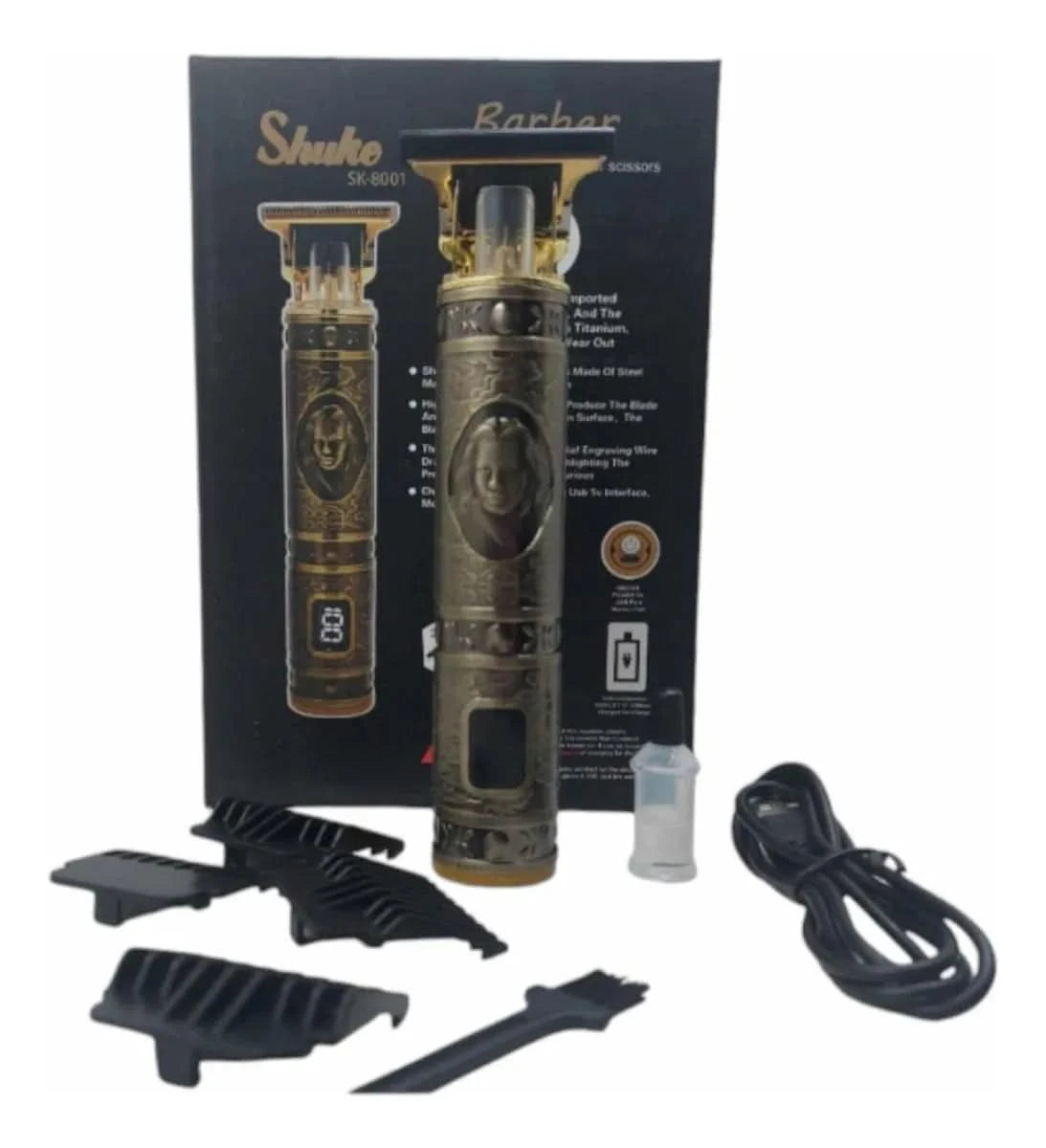 Máquina Afeitadora Sk-800 Recargable Medidor De Batería
