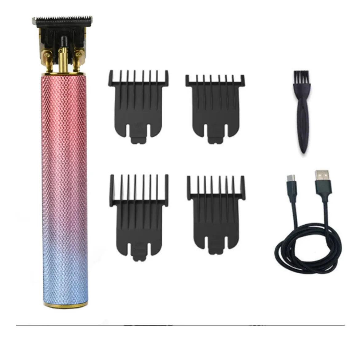 Patillera De Dragon Eléctrico Esculpido Retro T9 Vintage Rosa