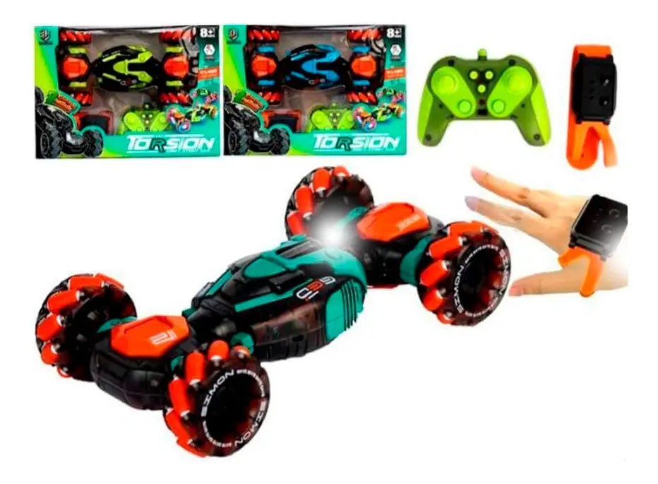 Carro Acrobático Control Remoto 360° Con Reloj Sensor
