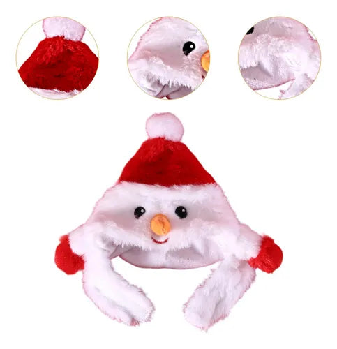 Gorro de navidad con orejas móviles