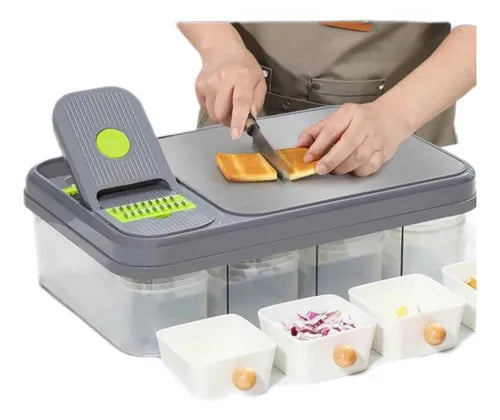 Picador y rebanador de verduras multifuncional