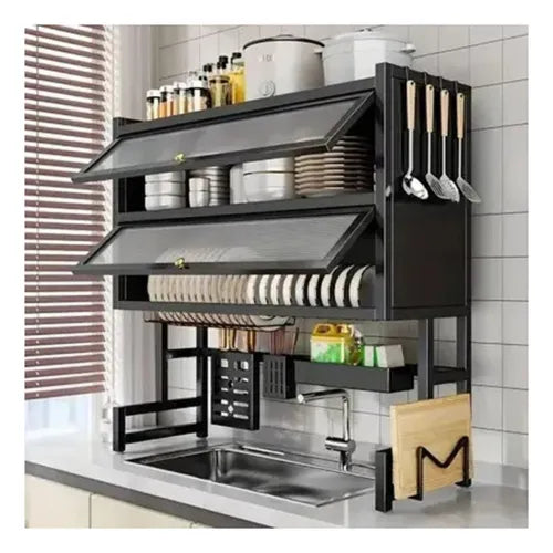 Organizador De Cocina De Dos Niveles Con Puerta