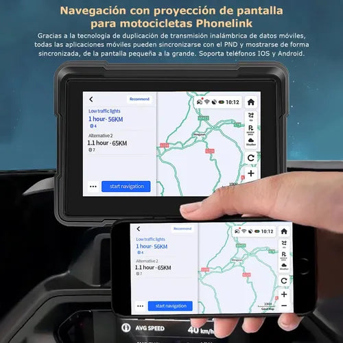 pantalla para moto carplay