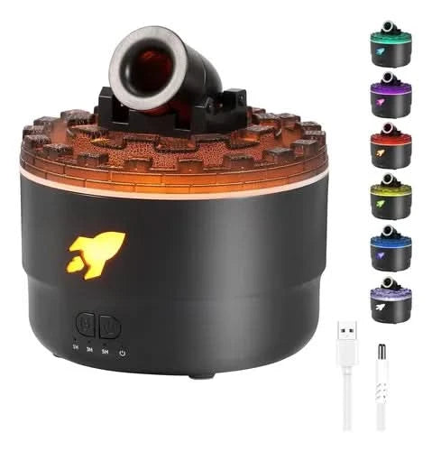 humidificador y difusor de aromas ultrasónico con diseño de cañón