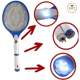 Raqueta mata mosquitos 3 en 1