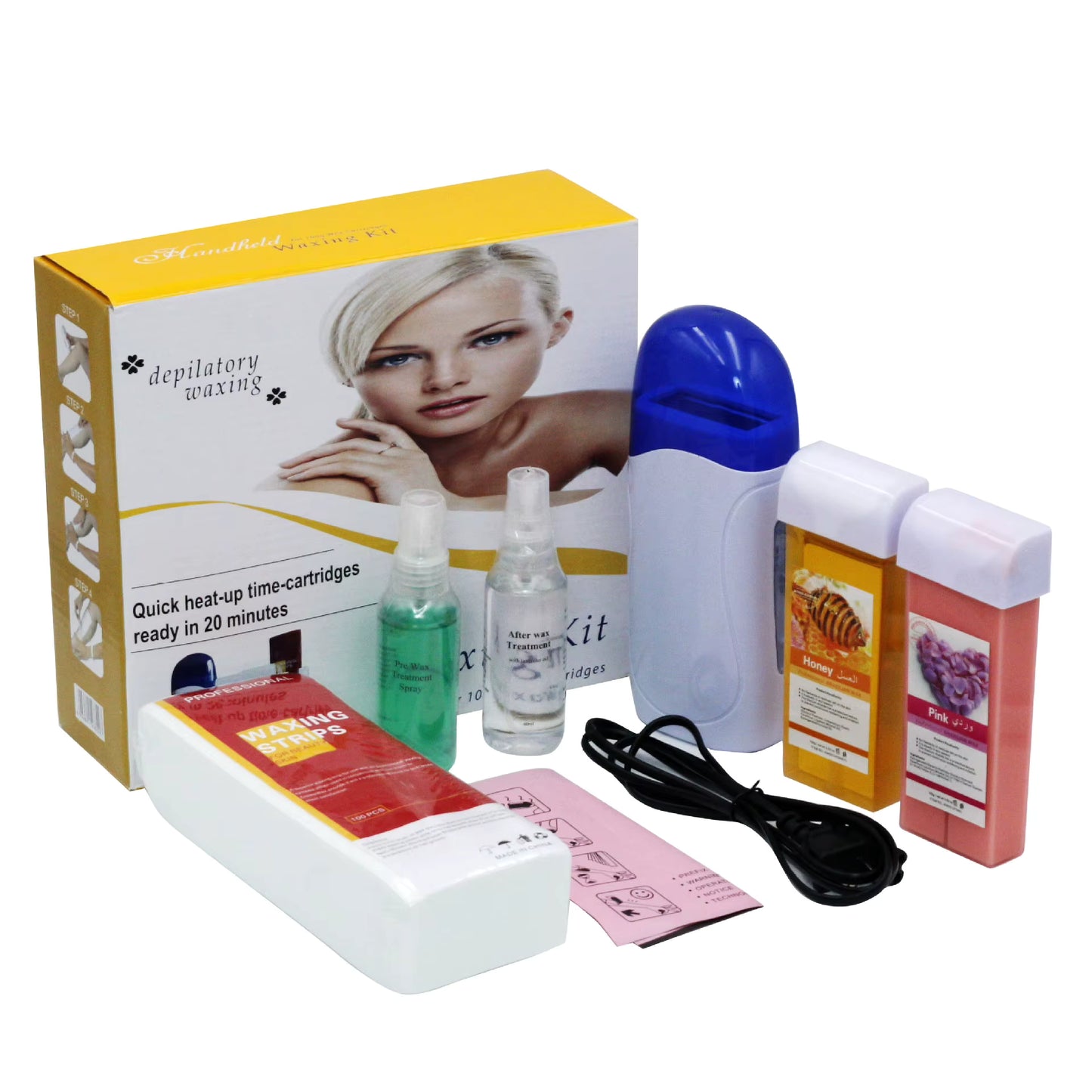 kit de depilación con cera