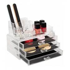 organizador de maquillaje de acrílico transparente