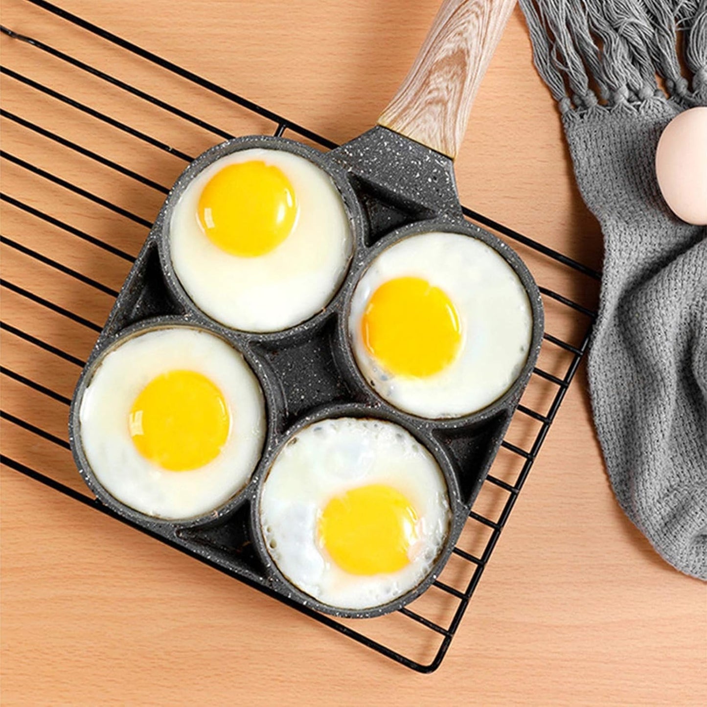 🍳 Sartén de 4 Puestos Antiadherente