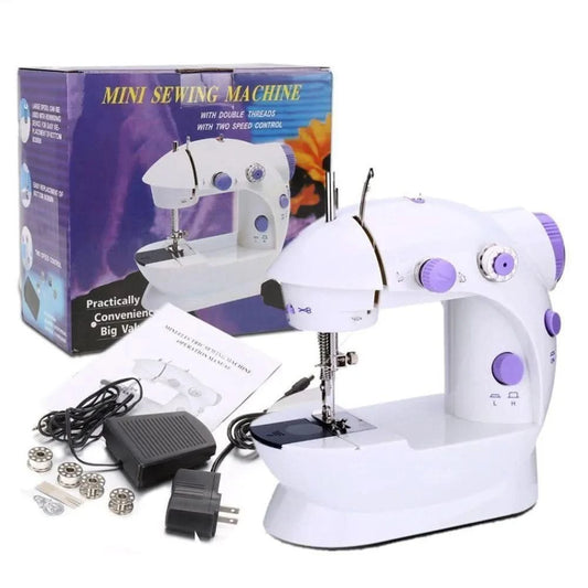 Mini máquina de coser eléctrica portátil