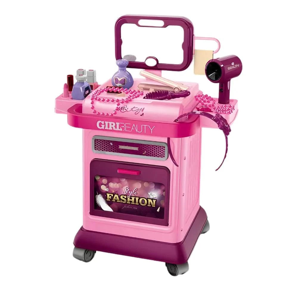 Tocador infantil de juguete con luces y sonidos, de 31 piezas, con la marca "Girl Beauty Fashion"