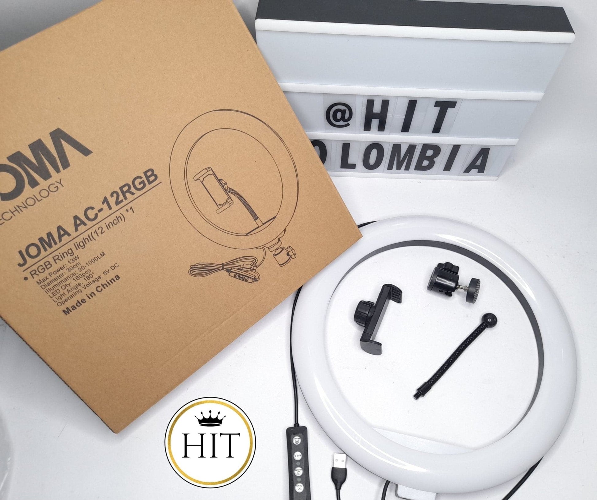 Aro de luz LED- RGB Semiprofesional 33cm Con Trípode