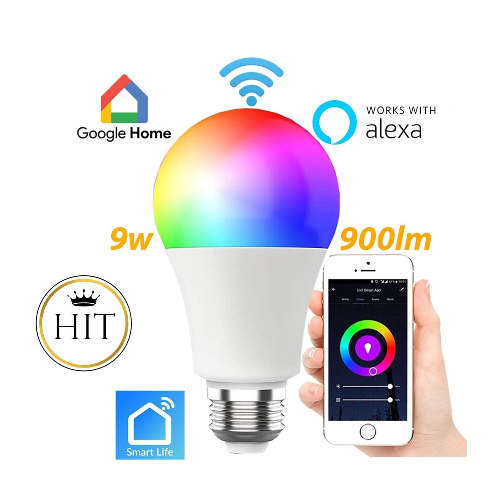 Bombillo Multicolor Rgb Wifi - colombiahit