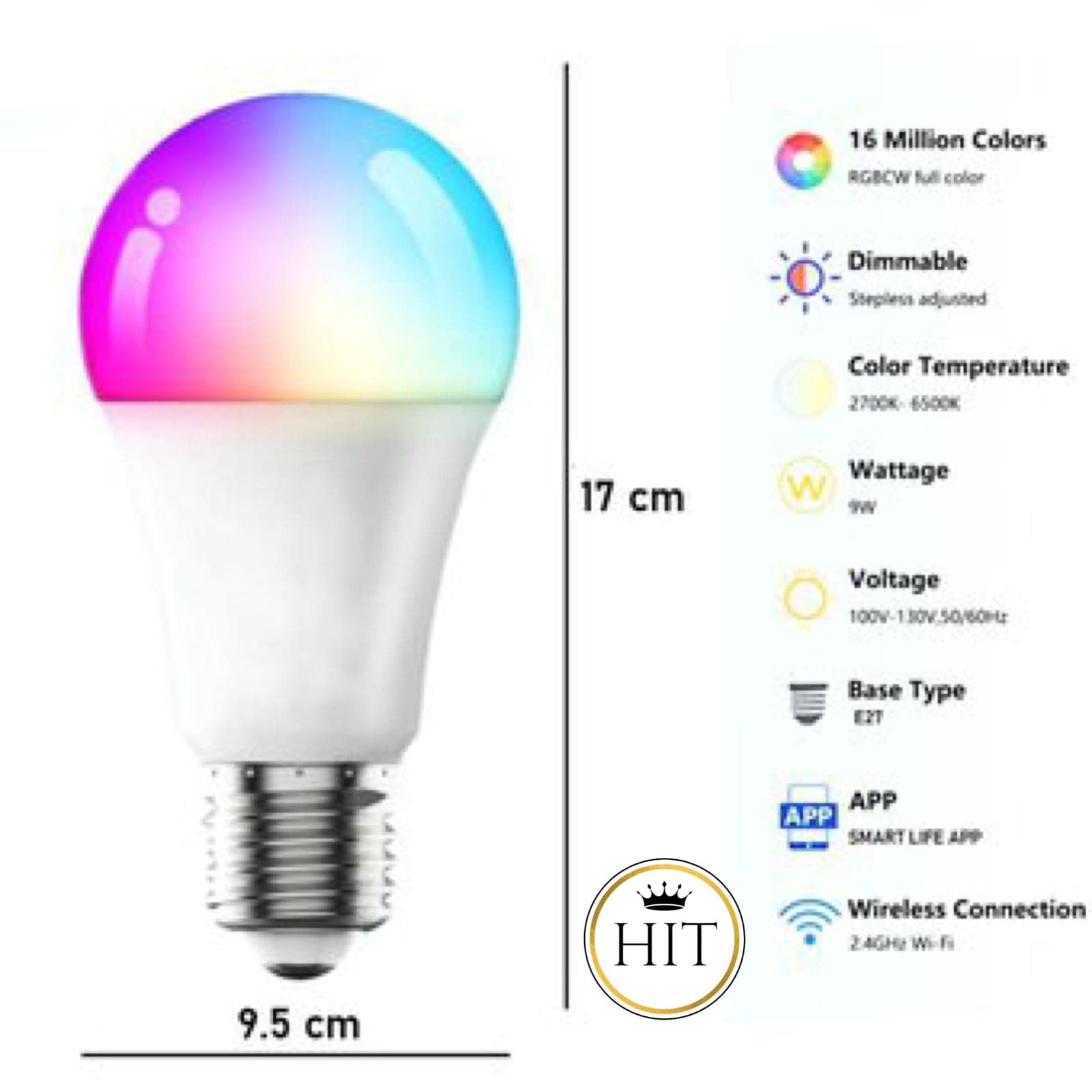 Bombillo Multicolor Rgb Wifi - colombiahit
