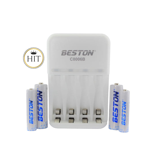 Cargador Baterías Beston Bst-c8006b 2 Pilas Aa Y 2 Pilas Aaa - colombiahit