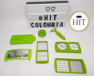 Cortador De Frutas Y Verduras + 6 Accesorios de corte - colombiahit
