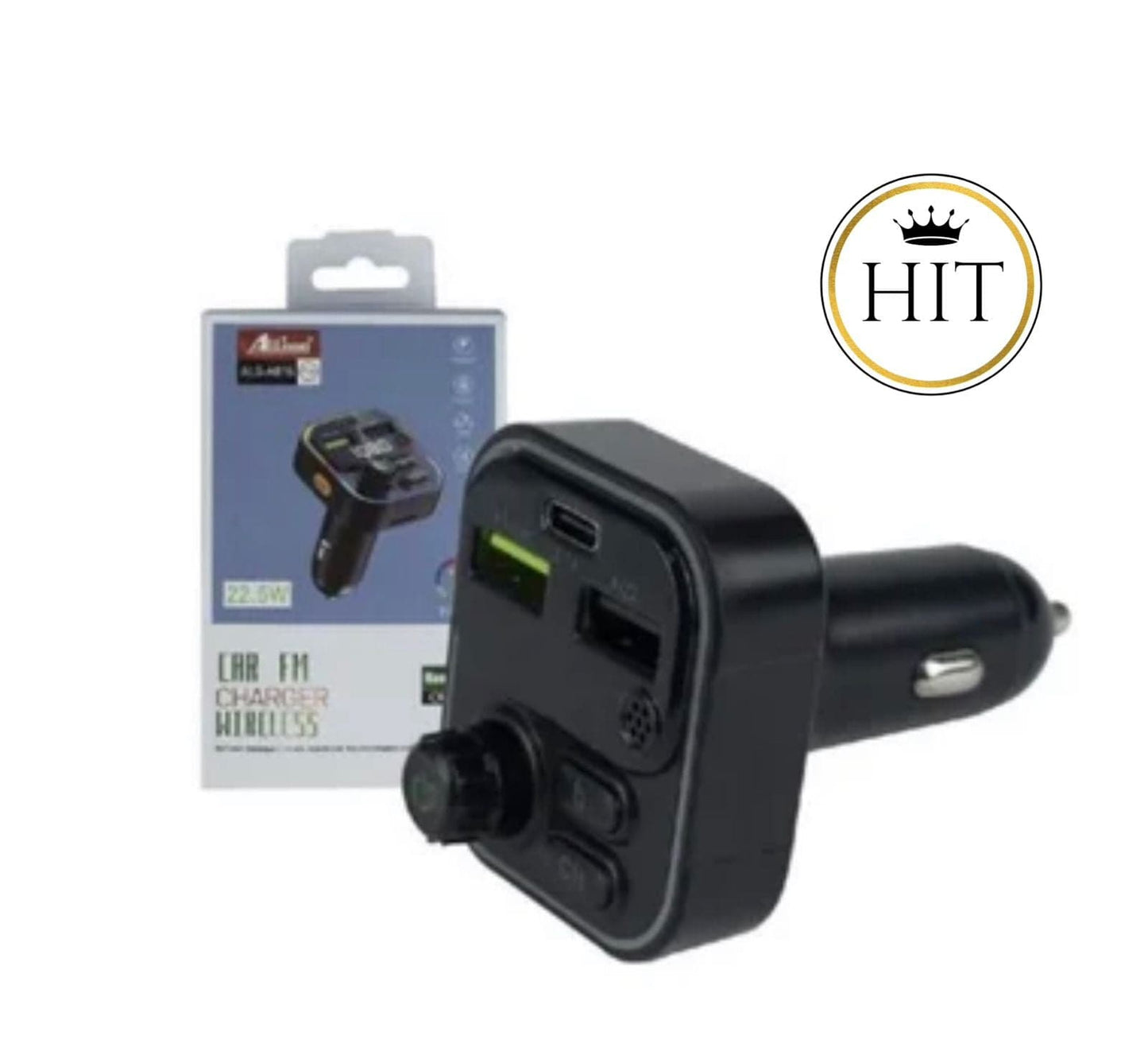 Modulador Bluetooth Con entrada tipo C, Cargador y Bluetooth para carro - colombiahit