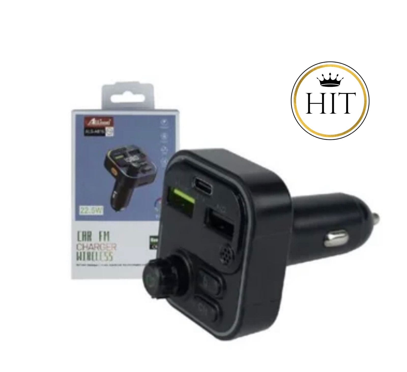 Modulador Bluetooth Con entrada tipo C, Cargador y Bluetooth para carro - colombiahit