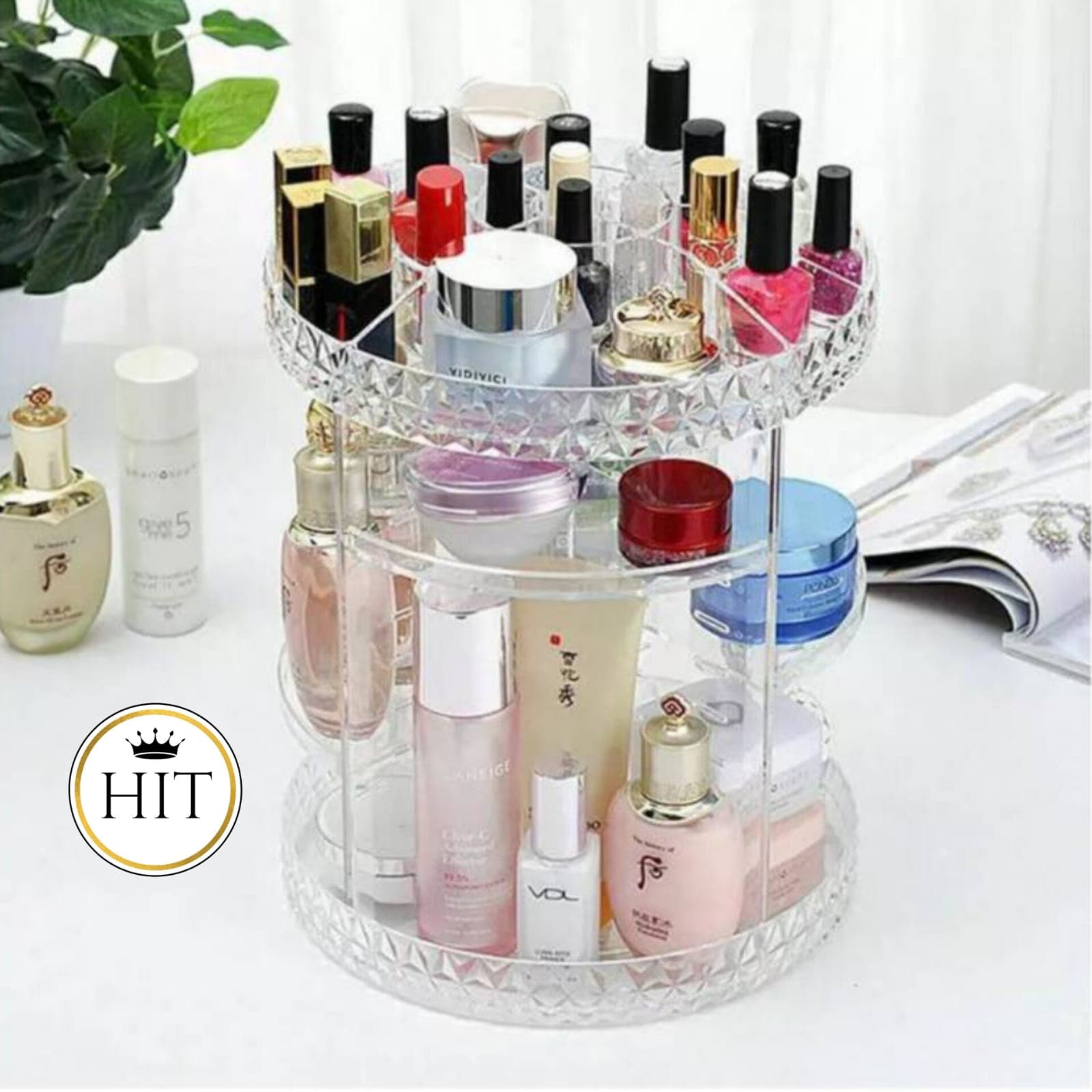 Organizador de maquillaje giratorio de 360 - colombiahit