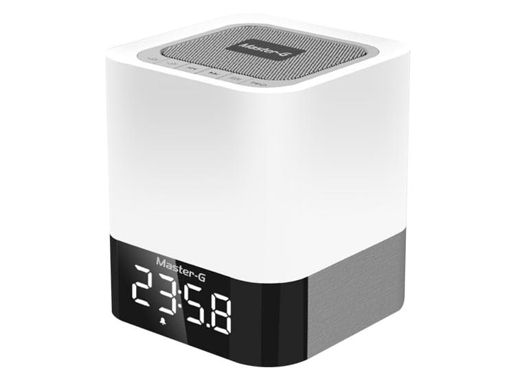 Parlante Bluetooth con reloj y lámpara de mesita de noche - colombiahit