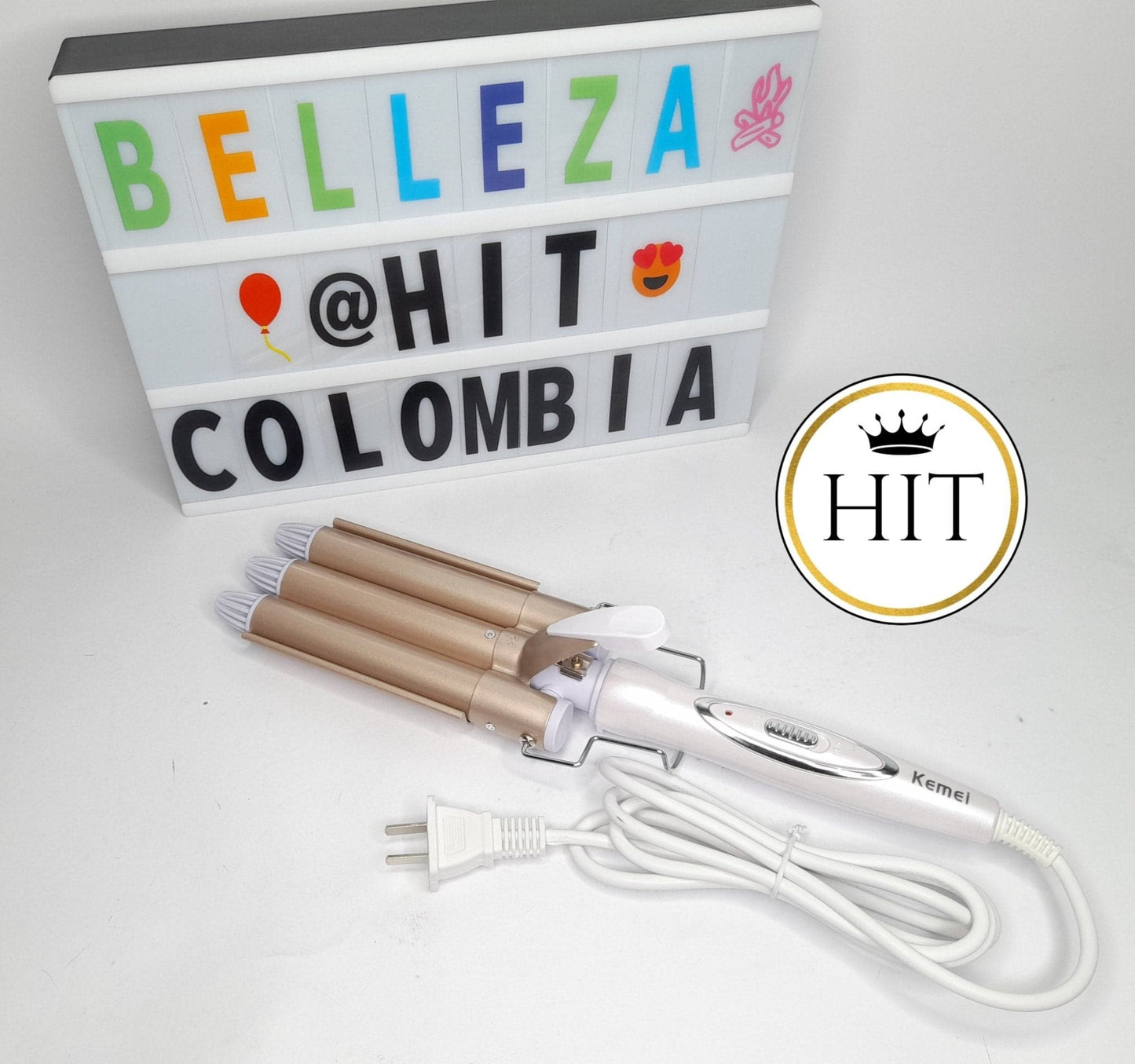 Pinza Onduladora Rizadora Para Cabello En Bucle 3 Tubos - colombiahit