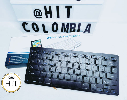 Teclado Inalámbrico Bluetooth + Pilas de Obsequio - colombiahit